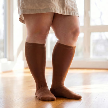 Comfy Calf Socks - Chestnut - lifestyle