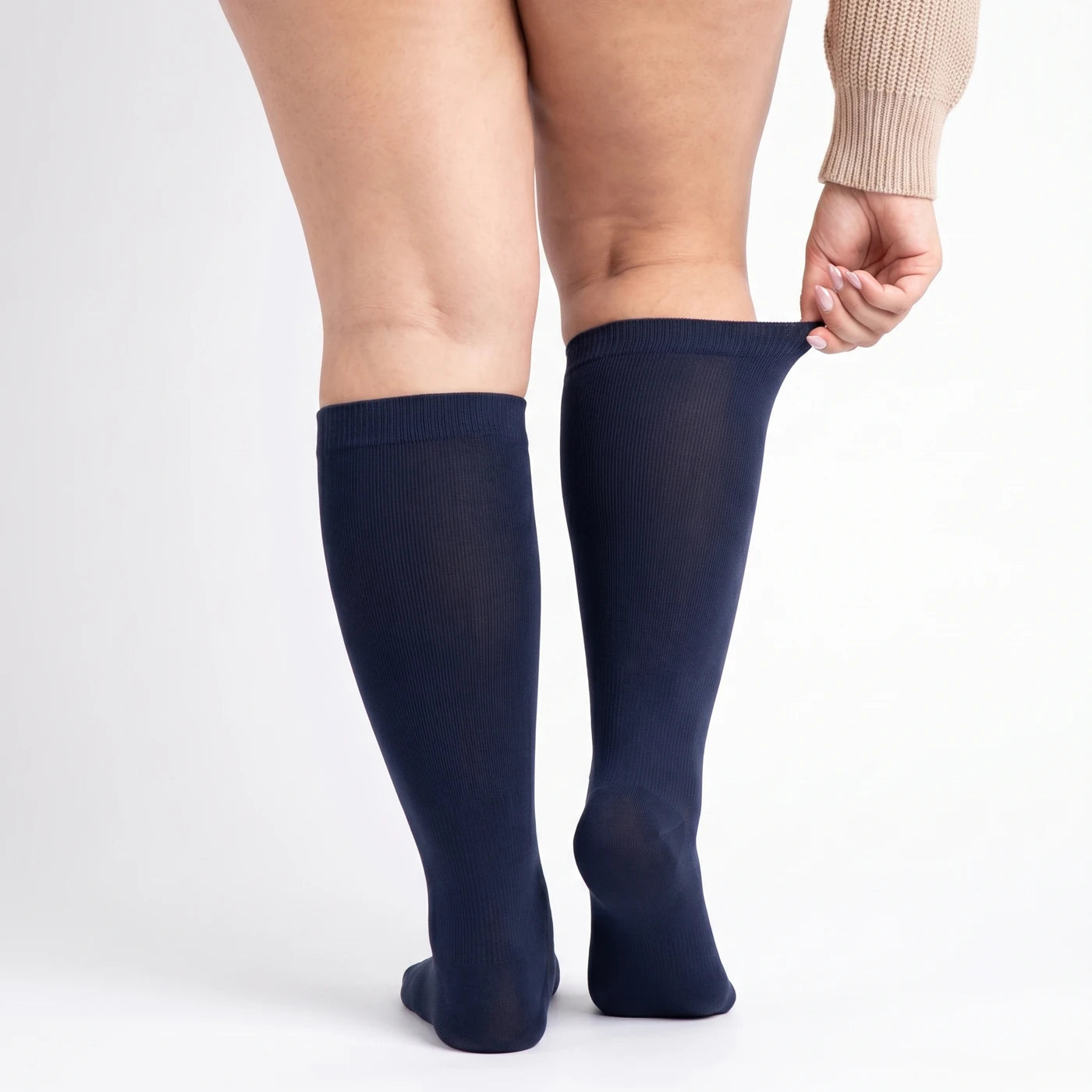 Nimbao Wide Compression Socks - Navy