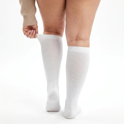 Nimbao Wide Compression Socks - White