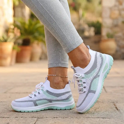 Elastic Ease Sneakers - Flexible everyday sneakers with breathable comfort and easy slip-on wear
