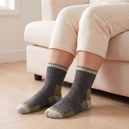 Charcoal thermal socks worn
